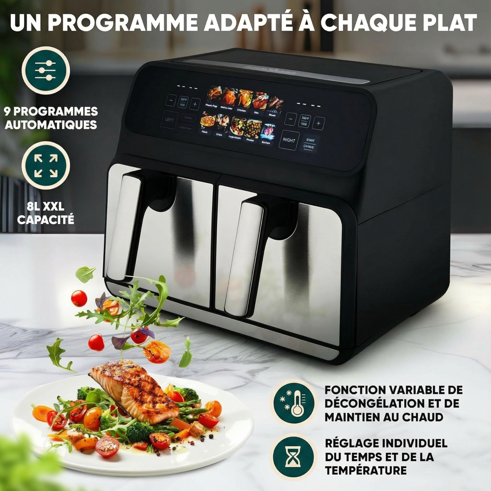 Programme adapté à chaque plat