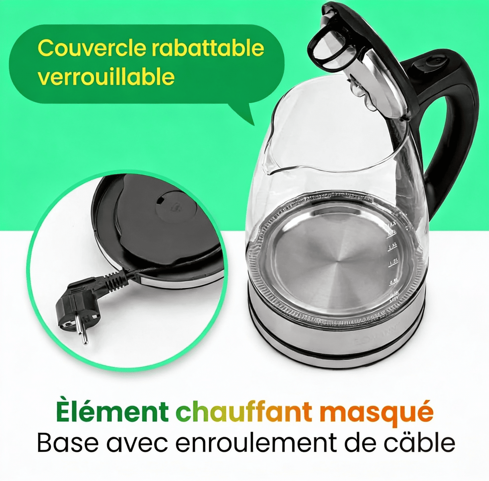 Couvercle sécurisé bouilloire Bomann